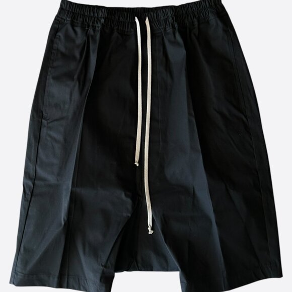 Rick Owens Black Pod Shorts